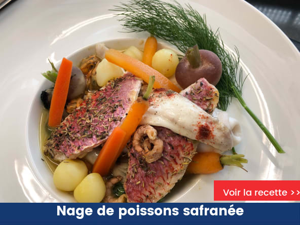 Nage de poissons safranée